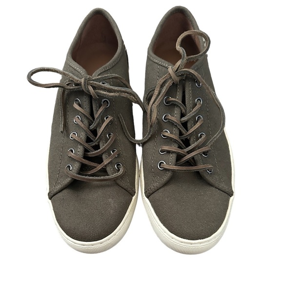 FRYE Men’s Justin Low Lace Army Green 8.5 - Picture 1 of 8